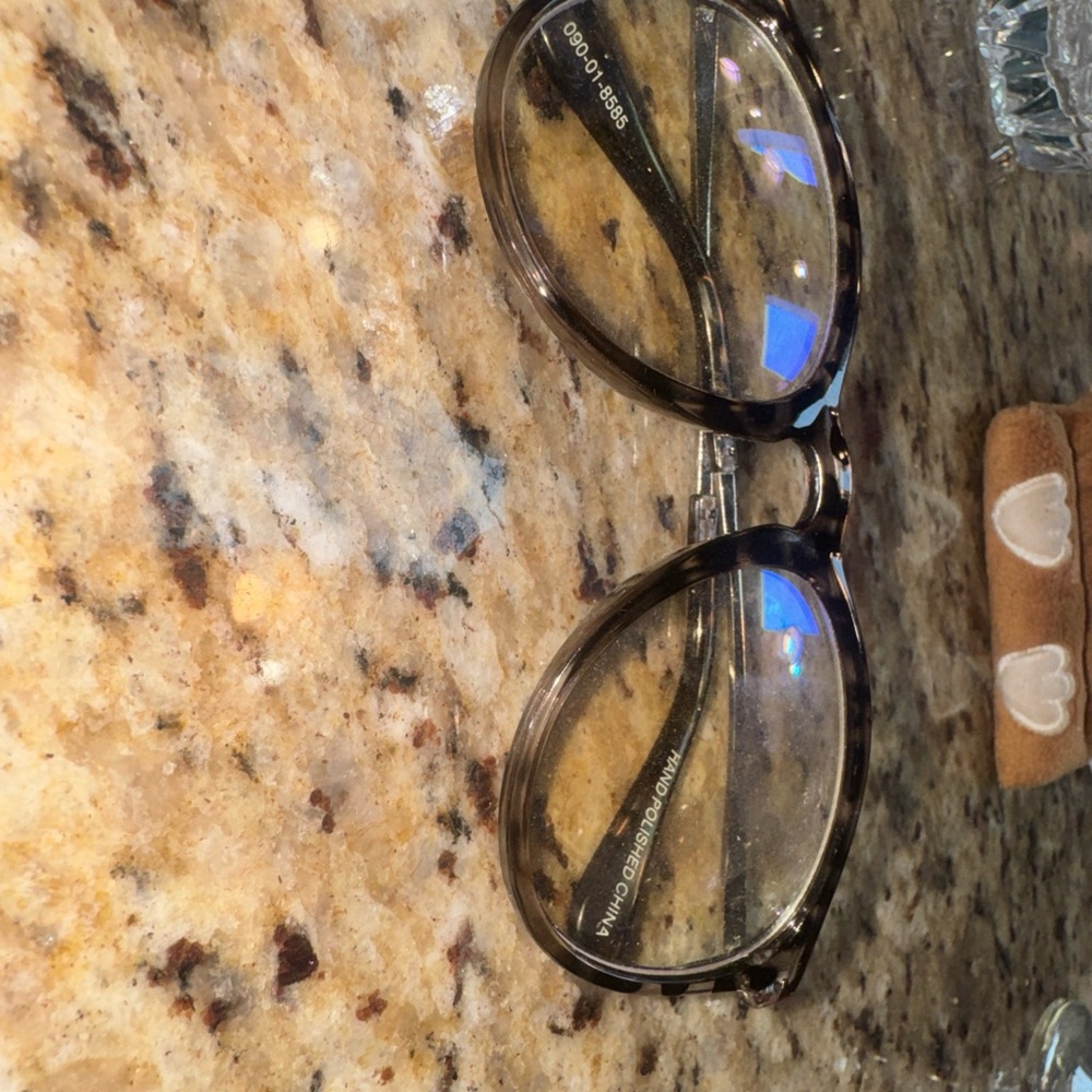 Translucent Gray Round Blue Light Glasses